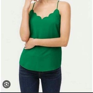Emerald Green Women’s Scallop Neckline Tanktop